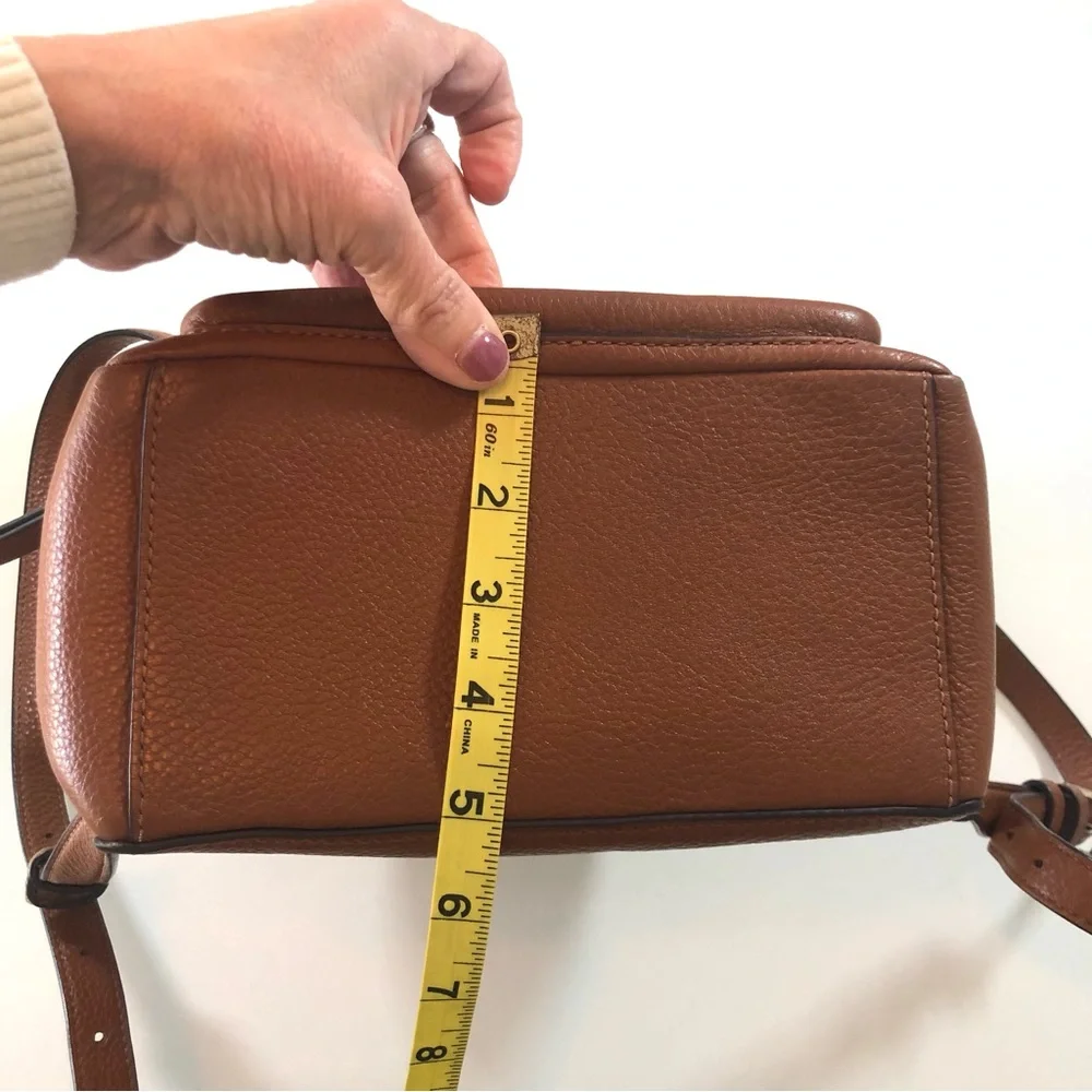 Kate Spade Jackson Backpack Warm Ginger Brown Pebbled Leather Apprx 9x9x5 inches